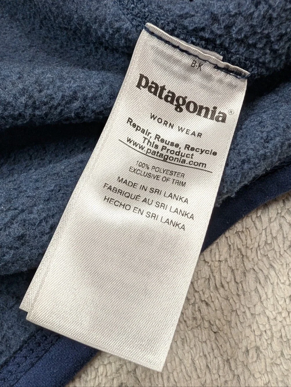 Patagonia Jacket Mens L Blue Navy Better Sweater Full Zip Fleece Outdoor Casual